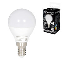 Лампа светодиодная SONNEN EXTRA, 7 (60) Вт, E14, шар, нейтральный белый, 30000 ч, LED G45-7W-4000-Е14, 457908