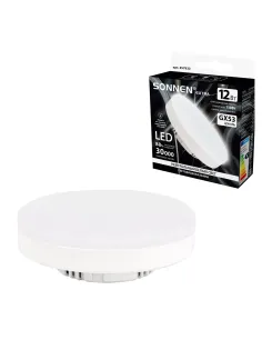 Лампа светодиодная SONNEN EXTRA, 12 (110) Вт, GX53, таблетка, нейтральный белый, 30000 ч, LED 12W-4000-GX53, 457933