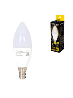 Лампа светодиодная SONNEN EXTRA, 10 (85) Вт, Е14, свеча, теплый белый, 30000 ч, LED C37-10W-2700-Е14, 457904