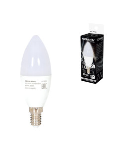 Лампа светодиодная SONNEN EXTRA, 7 (60) Вт, Е14, свеча, нейтральный белый, 30000 ч, LED C37-7W-4000-Е14, 457903