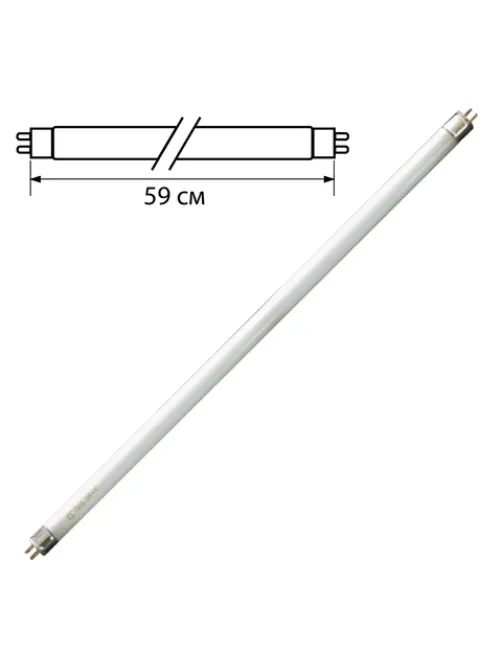 Лампа люминесцентная OSRAM L18/765, 18 Вт, цоколь G13, в виде трубки, длина 59 см, днев. белый свет