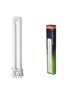 Лампа люминесцентная OSRAM DULUX S/E 11W/21-840, 11 Вт, U-образная, холодный белый свет, цоколь 2G7