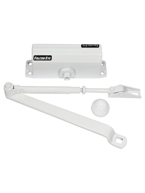 Доводчик FALCON EYE FE-B4W на дверь 65-85 кг, белый, 00-00110295