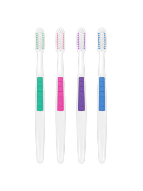 Зубная щетка жесткая CLASSIC WHITENING, КОМПЛЕКТ 12 шт. (10 + 2 в подарок), LAIMA DENT, 609694