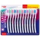 Зубная щетка жесткая CLASSIC WHITENING, КОМПЛЕКТ 12 шт. (10 + 2 в подарок), LAIMA DENT, 609694