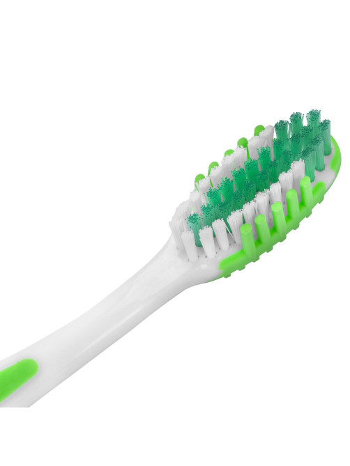 Зубная щетка средней жесткости MASSAGER с массажными щетинками (ассорти 4 цвета), LAIMA DENT, 609318