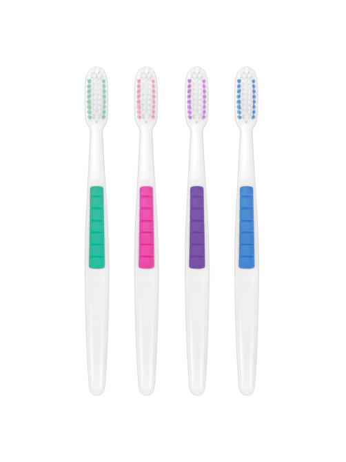 Зубная щетка жесткая CLASSIC WHITENING, КОМПЛЕКТ 12 шт. (10 + 2 в подарок), LAIMA DENT, 609694