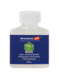 Лак акриловый глянцевый художественный, в бутылке, 100 мл, BRAUBERG ART CLASSIC, 192350