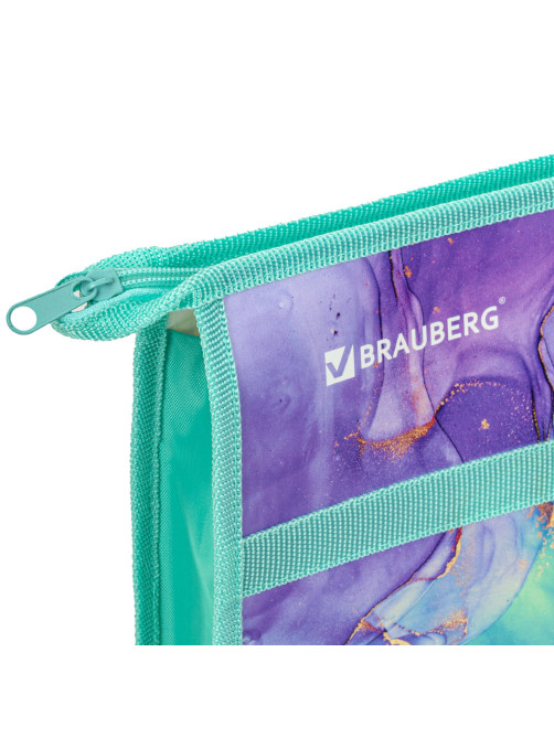 Папка для рисунков и чертежей с ручками BRAUBERG А3, пластик, молния сверху, 