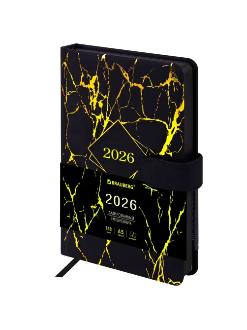 Ежедневник датированный 2026 А5 138x213 мм, BRAUBERG 