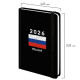 Ежедневник датированный 2026 с резинкой 145х203 мм, А5, BRAUBERG, твердый, 
