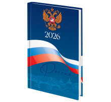 Ежедневник датированный 2026 145х215 мм, А5, STAFF, ламинированная обложка, 