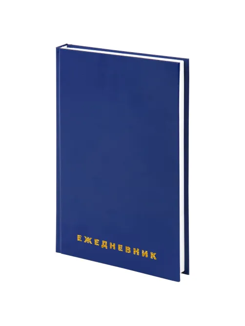 Ежедневник недатированный А5 145х215 мм BRAUBERG бумвинил, 160 л., синий, 123327