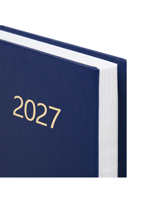 Ежедневник датированный 2027 145х215мм, А5, STAFF, обложка бумвинил, синий, 117816