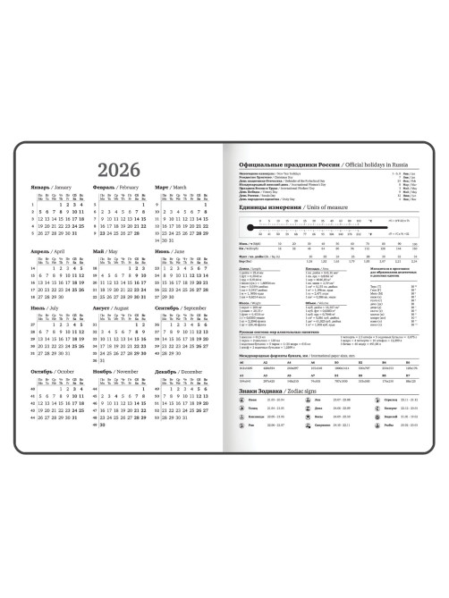 Ежедневник датированный 2026 с резинкой 145х203 мм, А5, BRAUBERG твердый, фольга, 