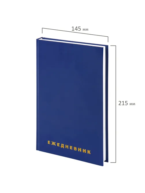 Ежедневник недатированный А5 145х215 мм BRAUBERG бумвинил, 160 л., синий, 123327