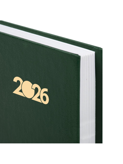 Ежедневник датированный 2026 145х215 мм, А5, STAFF, обложка бумвинил, зелёный, 117308