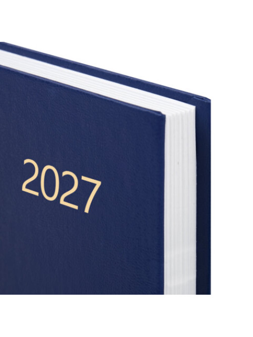 Ежедневник датированный 2027 145х215мм, А5, STAFF, обложка бумвинил, синий, 117816