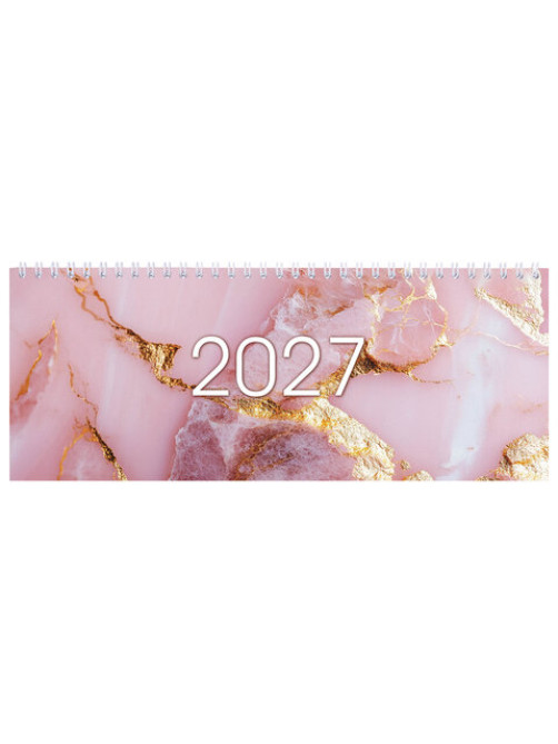 Планинг датированный 2027 285х112мм, STAFF, гребень, картонная обложка, 64 листа, 
