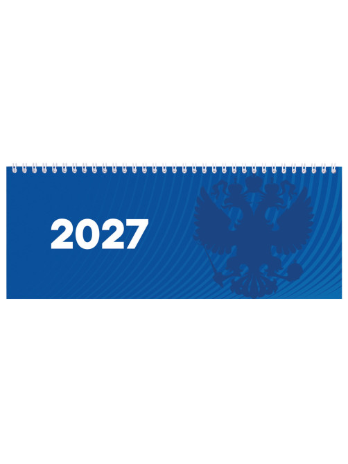 Планинг датированный 2027 285х112мм, STAFF, гребень, картонная обложка, 64 листа, 