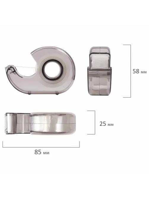 Клейкая лента 12 мм х 10 м в диспенсере, BRAUBERG, 227263