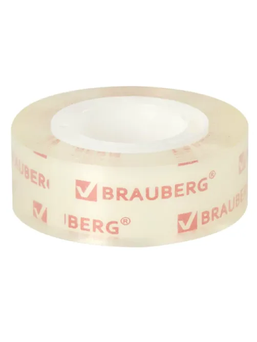 Клейкие ленты 19 мм х 33 м КРИСТАЛЬНЫЕ, BRAUBERG, КОМПЛЕКТ 2 шт., европодвес, 227261