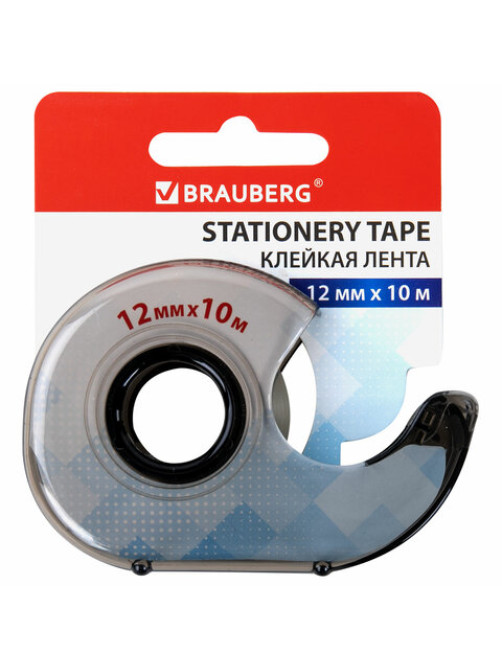 Клейкая лента 12 мм х 10 м в диспенсере, BRAUBERG, 227263