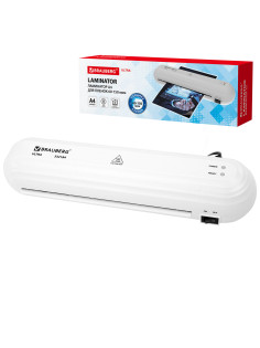 Ламинатор BRAUBERG ULTRA PM235W, БЕЛЫЙ, формат A4, толщина пленки 60-150 мкм, скорость 30 см/мин, 532184