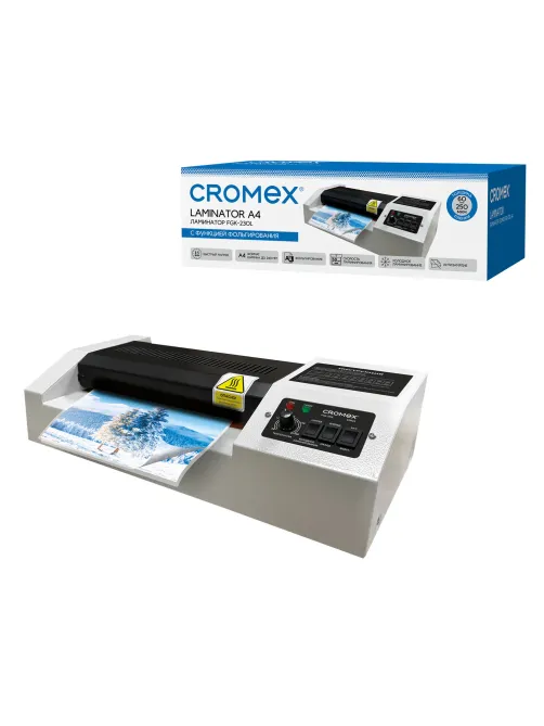 Ламинатор CROMEX (КРОМЕКС) FGK-230L, формат А4, толщина пленки 60-250 мкм, скорость 50 см/мин, 533123