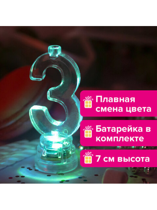 Цифра-подсвечник 