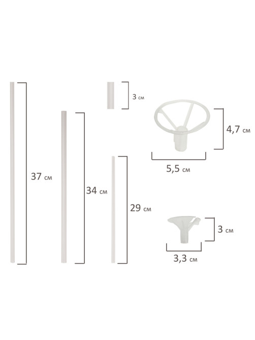Подставка с LED для 7 воздушных шаров, высота 75 см, пластик, BRAUBERG KIDS, 591908
