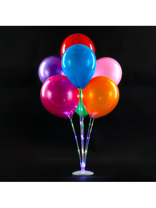 Подставка с LED для 7 воздушных шаров, высота 75 см, пластик, BRAUBERG KIDS, 591908