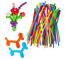 Шары воздушные для моделирования 5х150 см, 100 штук, ассорти, BRAUBERG KIDS, 591877