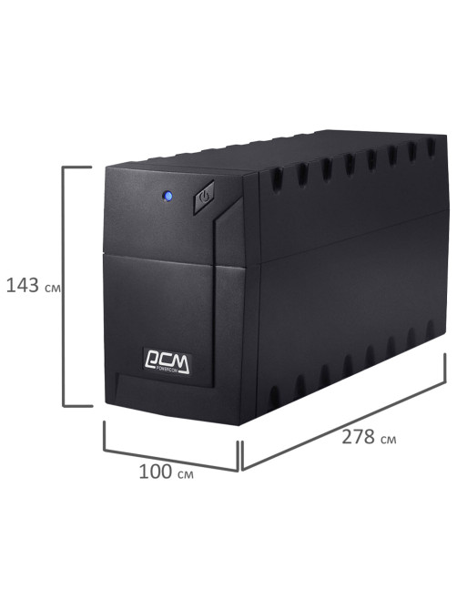 Источник бесперебойного питания POWERCOM Raptor RPT-600A EURO, 600 VA (360W), 3 евророзетки, 657704