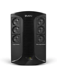 Источник бесперебойного питания SVEN UP-L1000E, 510VA (290 W), 6 евророзеток, SV-016593