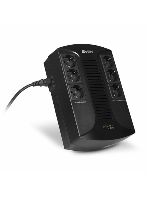 Источник бесперебойного питания SVEN UP-L1000E, 510VA (290 W), 6 евророзеток, SV-016593