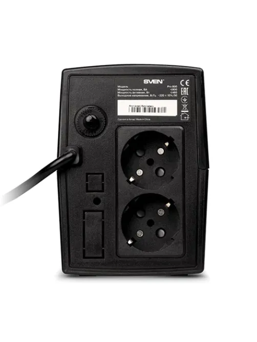 Источник бесперебойного питания SVEN Pro 800, 800VA (480W), 2 евророзетки, SV-013851
