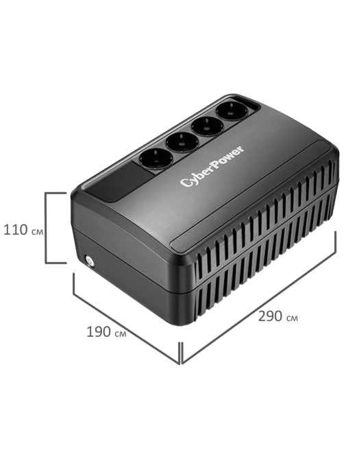 Источник бесперебойного питания CYBERPOWER BU850E, 850 VA (425 W), 4 евророзетки