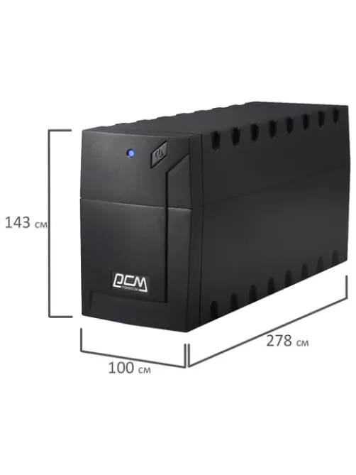 Источник бесперебойного питания POWERCOM Raptor RPT-800A EURO, 800 VA (480W), 3 евророзетки, 859784