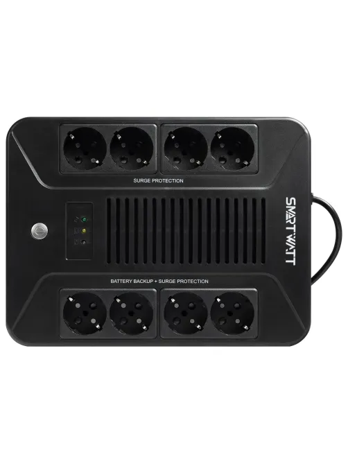 Источник бесперебойного питания SMARTWATT UPS SAFE PRO 1050, 1050 ВА (630 Вт), 8 розеток, 3703020270006