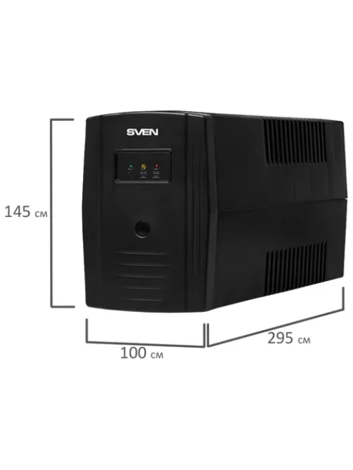 Источник бесперебойного питания SVEN Pro 600, 600VA (360W), 2 евророзетки, SV-013837