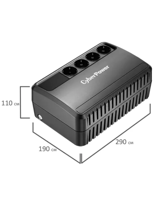 Источник бесперебойного питания CYBERPOWER BU850E, 850 VA (425 W), 4 евророзетки