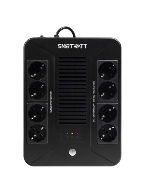 Источник бесперебойного питания SMARTWATT UPS SAFE PRO 1050, 1050 ВА (630 Вт), 8 розеток, 3703020270006