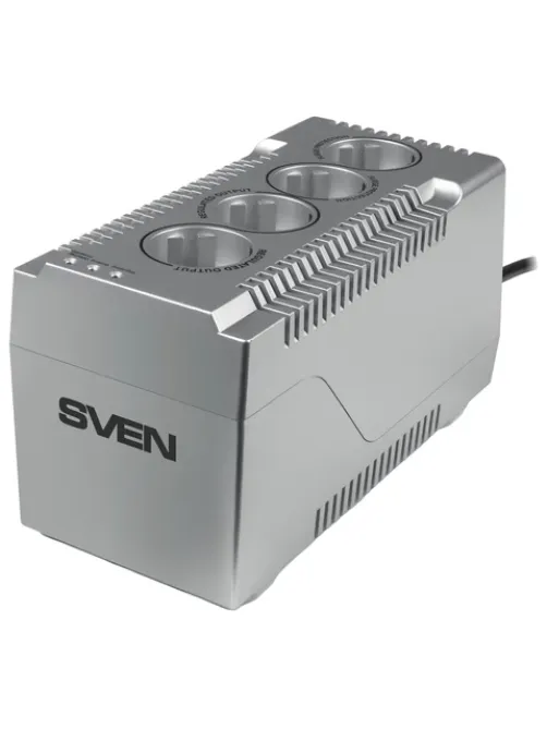 Стабилизатор SVEN VR-F1000, 320 Вт, 184-285 В, 4 евророзетки, SV-018818