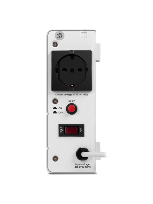 Стабилизатор SVEN SLIM-500 LCD, 400 Вт, 140-260 В, 1 евророзетка, настенное крепление, SV-012809