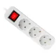Удлинитель сетевой DEFENDER S318, 3 розетки c заземлением, выключатель, 10А, длина 1,8 м, белый, 99233