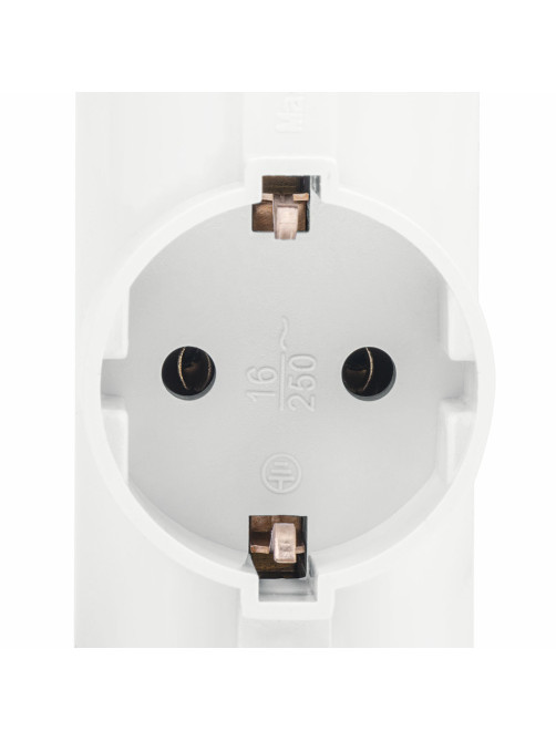 Сетевой разветвитель SONNEN U-030G, 3 розетки, с заземлением, 16 А, белый, 511441