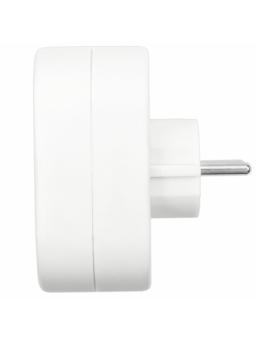 Сетевой разветвитель SONNEN U-020G, 2 розетки, с заземлением, 16 А, белый, 511442