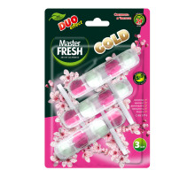 Блок туалетный подвесной твердый 3 шт. x 50 г, MASTER FRESH GOLD DUO EFFECT 5 в 1 