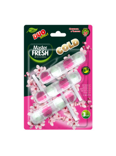 Блок туалетный подвесной твердый 3 шт. x 50 г, MASTER FRESH GOLD DUO EFFECT 5 в 1 
